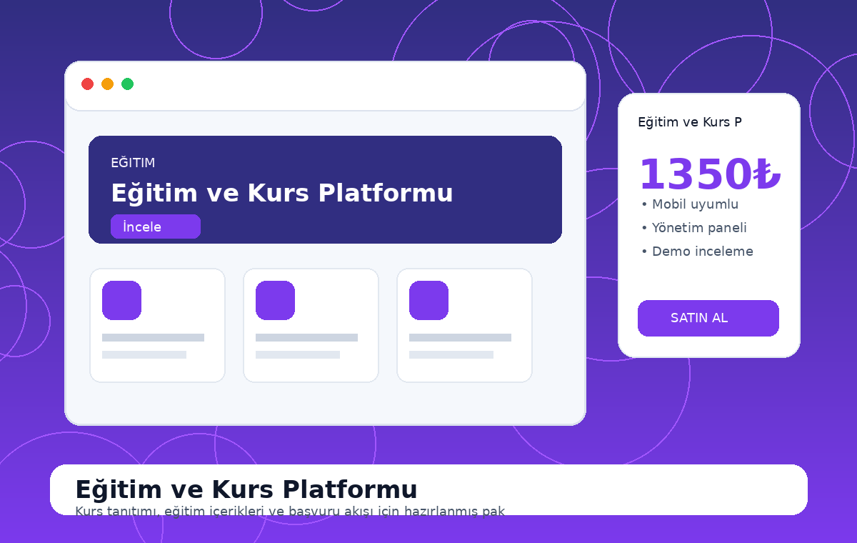 Eğitim ve Kurs Platformu