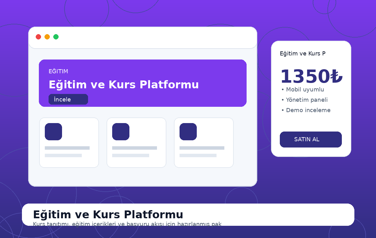 Eğitim ve Kurs Platformu